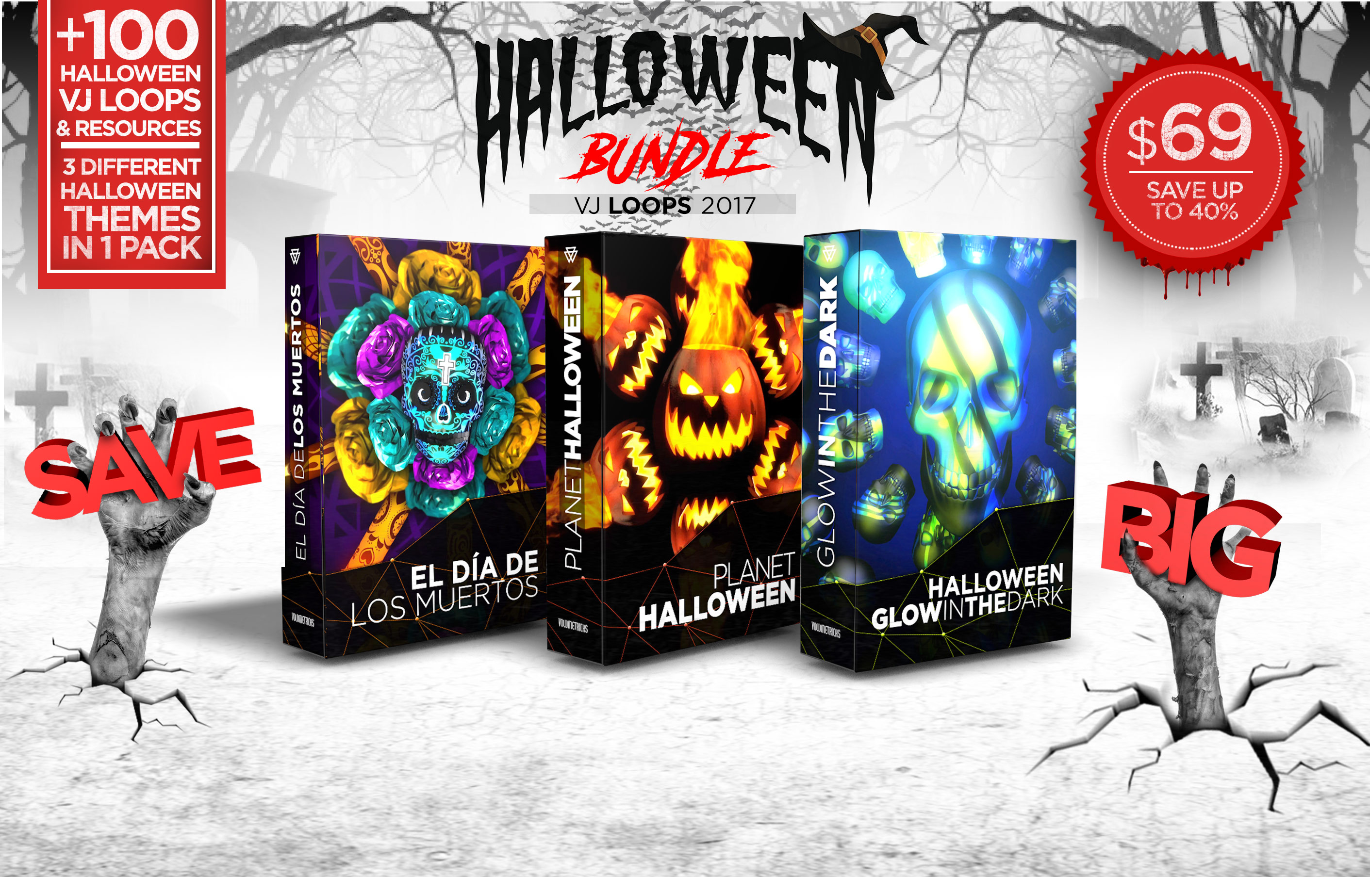 Halloween VJ Loops Bundle 2016 | Volumetricks