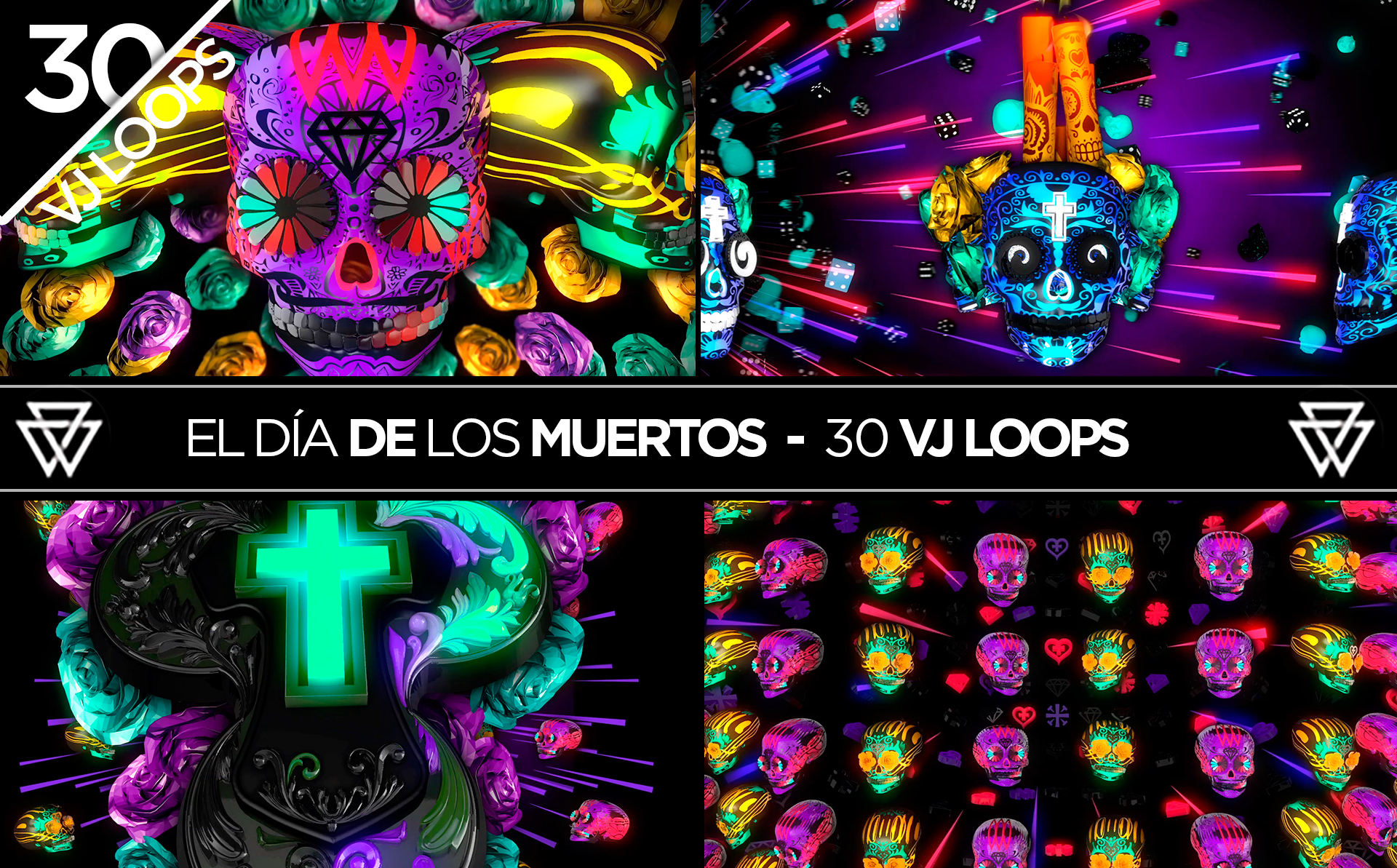 dia de los muertos retro 1
