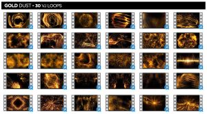 Gold Dust 30 VJ Loops Pack | Volumetricks - VJ Loops Store